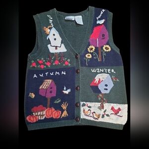 Fallacy Women's Green Sweater Vest